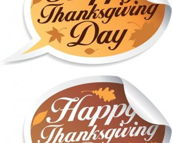 Vektor Bahagia Hari Thanksgiving Stiker