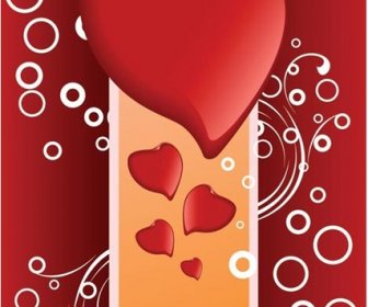 Hati Valentine Abstrak Latar Belakang Vektor