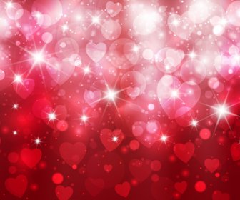 Seni Latar Belakang Vektor Hati Valentine