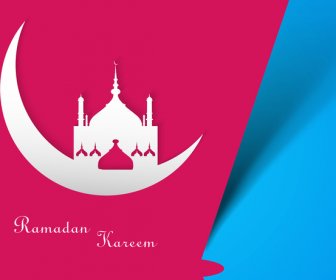 Vector Ilustración Caligrafía árabe Texto Colorido Ramadán Kareem Diseño