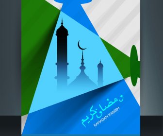 La Brochure Illustration Vectorielle Arabe Calligraphie Islamique Ramadan Kareem Texte Modèle De Conception