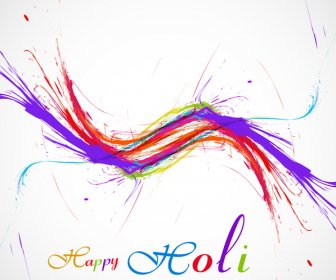 vektor ilustrasi holi bahagia untuk latar belakang warna-warni perayaan festival India
