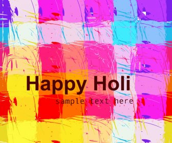 Vektor Ilustrasi Holi Bahagia Untuk Latar Belakang Warna-warni Perayaan Festival India