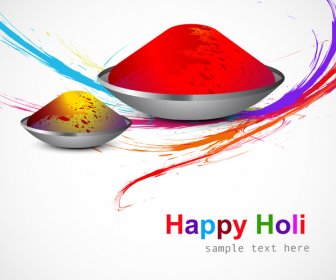 Vector Illustration Joyeux Holi Pour Fond Coloré Célébration Festival Indien