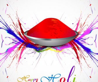 Vector Ilustración Happy Holi Para Fondo Colorida Celebración Festival De India