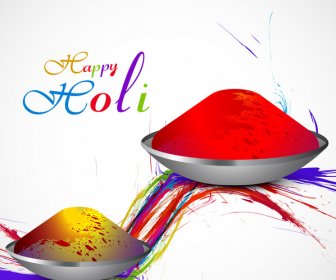 Ilustração Vetorial Feliz Holi Para Plano De Fundo Colorido Celebração Festival Indiano