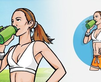 Vector Ilustración De Una Chica Fitness