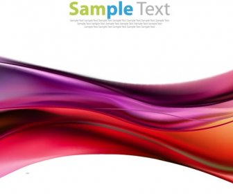 Vector Illustration Of Abstract Color Waves Background