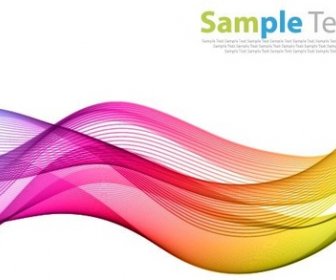Vector Illustration Of Abstract Colorful Wave Line Background