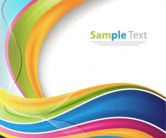 Vector Illustration Of Abstract Colorful Waves Background