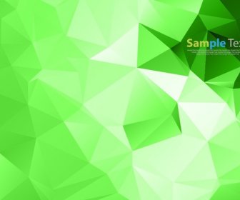 Vector Illustration Of Abstract Green Triangle Background