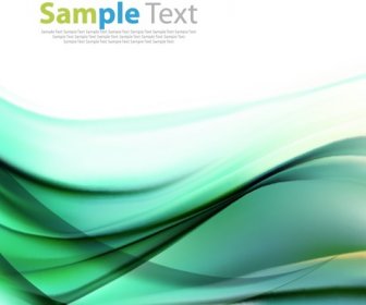 Vector Illustration Of Abstract Green Waves Background