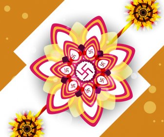 Vector Illustration Of Card Colorful Raksha Bandhan Festival Design