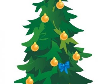 ilustrasi Vector clipart pohon Natal