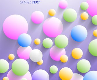 Векторная иллюстрация разноцветных шаров на простой фон