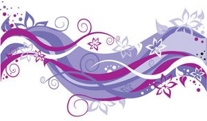 Vector Illustration Of Purple Floral Art