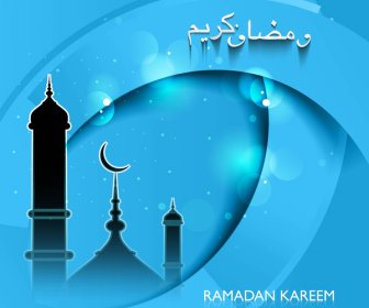 Ilustrasi Vektor Ramadhan Kareem Colorful Desain