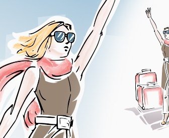 Vector Illustration Of Travel Girl
