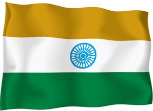 ベクトルの国旗を掲げて、インドの独立記念日