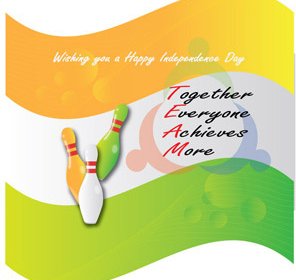 インドの独立記念日のグリーティング カードをベクトルします。