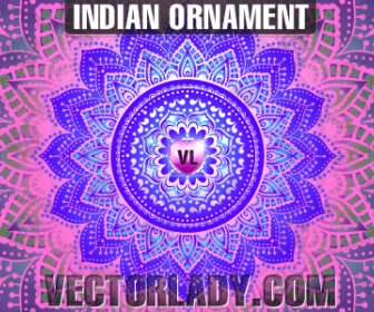 Ornamento Indiano Di Vettore