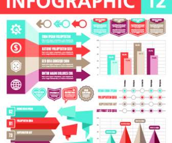 Infografis Dan Grafik Vector Set