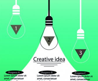 Vektor Lampu Ide Kreatif Bisnis Template