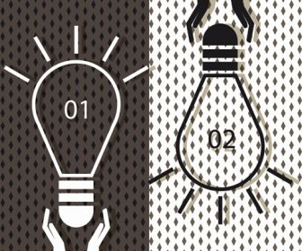 Vektor-Lampe-kreative Idee-Business-template