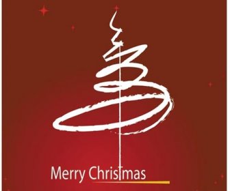 Vector Merry Christmas Calligraphic Stroke X Mas Card