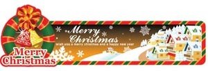 Vector Merry Christmas Snowflake Banner Template
