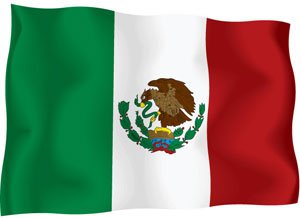 Vektor-Mexiko Unabhängigkeitstag Flagge