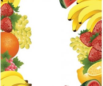 Vector Mix Fruit Page Template Design