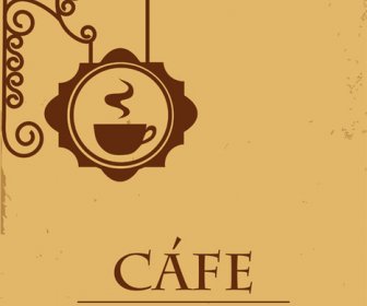 Wektor Sztuki Tło Vintage Café Menu