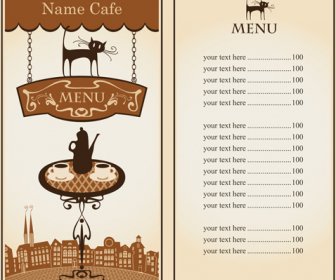 вектор искусства фона меню старинные кафе