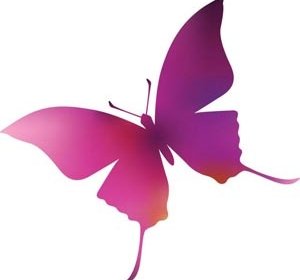 Vektor-rosa Schmetterling Logo