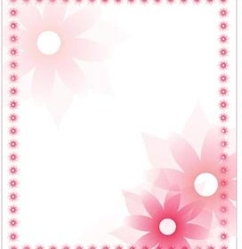 Vector A Ilustração De Flor Rosa Em Fundo De Quadro Branco Com Pensionista Rosa Escura Brilhante