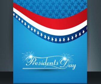 Vektor-Präsident-Tag In Vereinigte Staaten Von Amerika-Broschüre-Template-design
