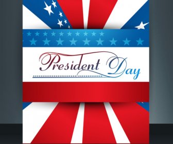 Vector President Day In United States Of America Brochure Template Design
