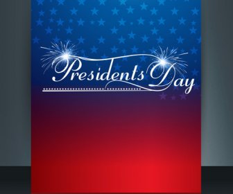 アメリカ合衆国のパンフレットのテンプレート デザインのベクトル大統領の日