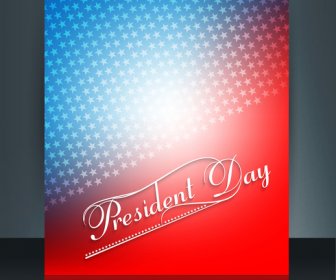 美利堅合眾國設計畫冊範本向量總統日
