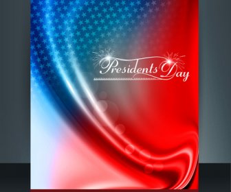 Vektor-Präsident-Tag In Vereinigte Staaten Von Amerika-Broschüre-Template-design