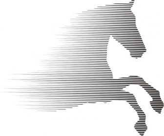 Vector Running Horse Abstract