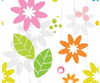 Vector Seamless Floral Flower Pattern
