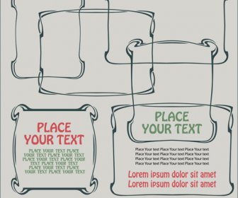 vektor mengatur bingkai seni elemen desain