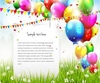 Vector Set Of Birthday Cards Design Elements