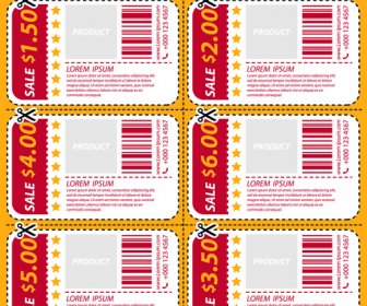 Vector Set Of Coupon Offer Template