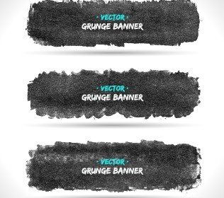 Vector Set Of Grunge Banner