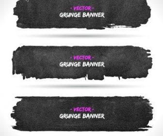 Vector Conjunto De Grunge Banner