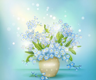 Vector Set Of Spring Flower Cards Design