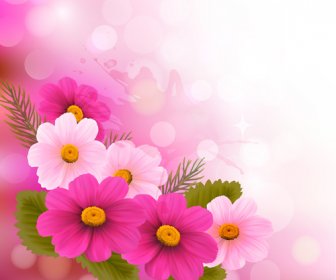 Vector Set Of Spring Flowers Design Graphics